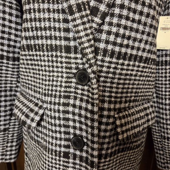 Old Navy Blue & White Houndstooth Coat NWT - Picture 5 of 13